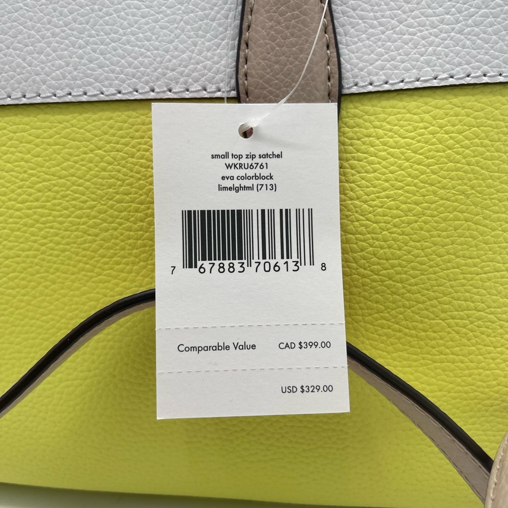 Kate Spade Eva Colorblock Small Top Zip Satchel Crossbody 
Limelight Multi 
NWT - Picture 6 of 16